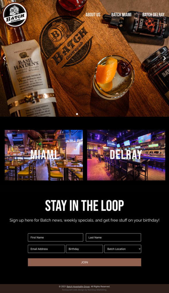 Full Screen Header Standard Template