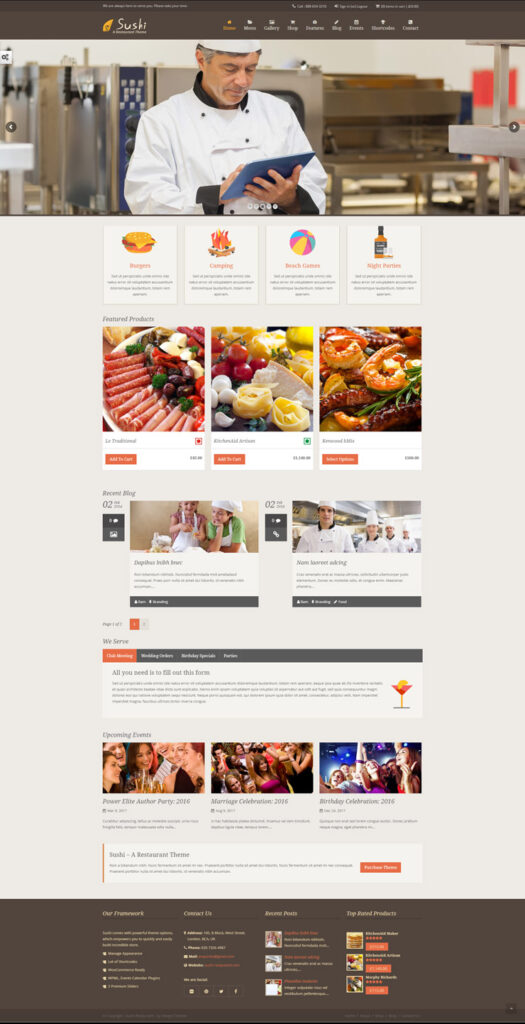 RestaurantSampleWithTopNavStandard