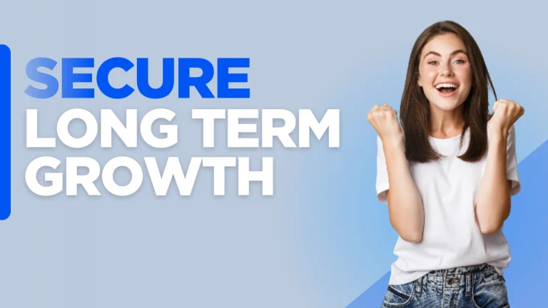 Custom-designed blog image displaying the text “Secure Long Term Growth,” representing entrepreneurial business resilience through strategic planning, adaptability, and long-term stability.