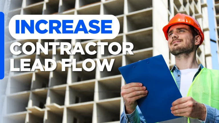 Custom graphic highlighting contractor local SEO techniques to increase contractor lead flow, attract local customers, and improve website search visibility.