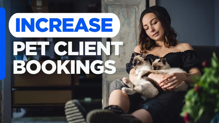 Custom graphic highlighting pet professional website design strategies that improve user experience, strengthen trust, and increase pet service bookings.