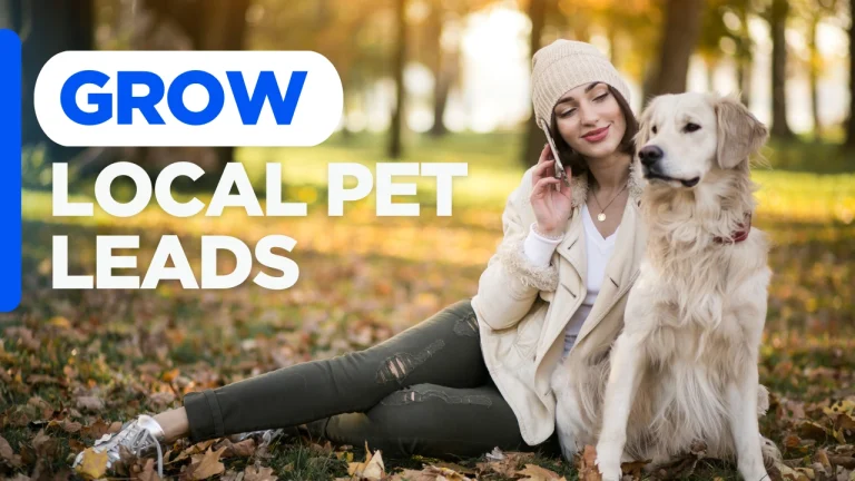 Grow Local Pet Leads graphic promoting a local pet business website designed to attract nearby pet owners, increase local visibility, and generate more customer inquiries.