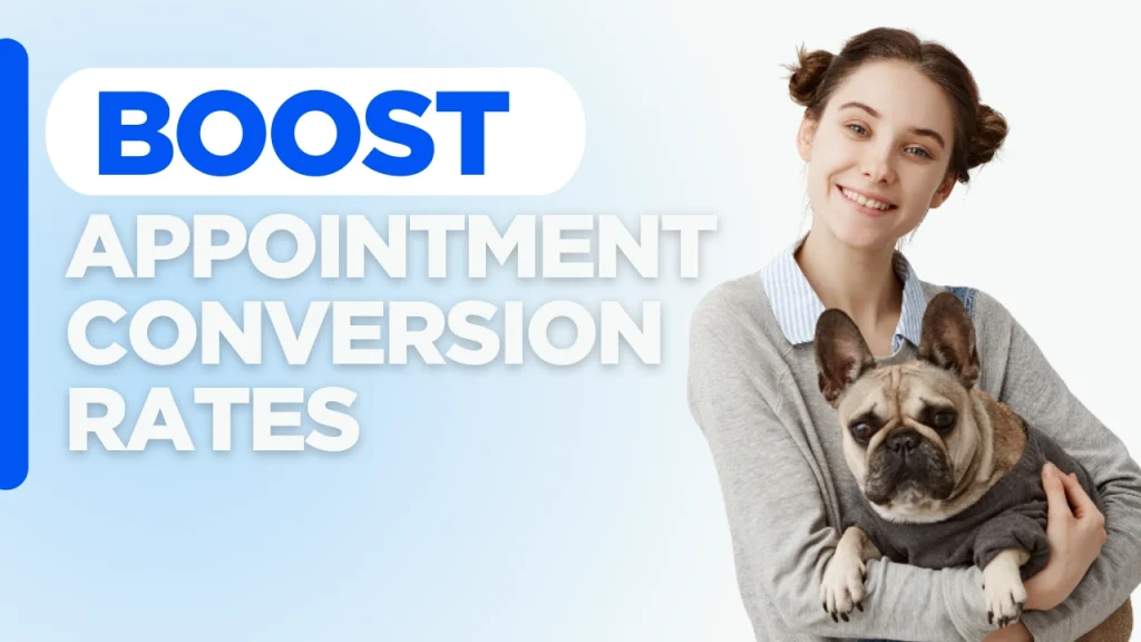 Boost appointment conversion rates for more pet website bookings with clear call to action buttons, online scheduling, and a mobile-friendly pet business website design.