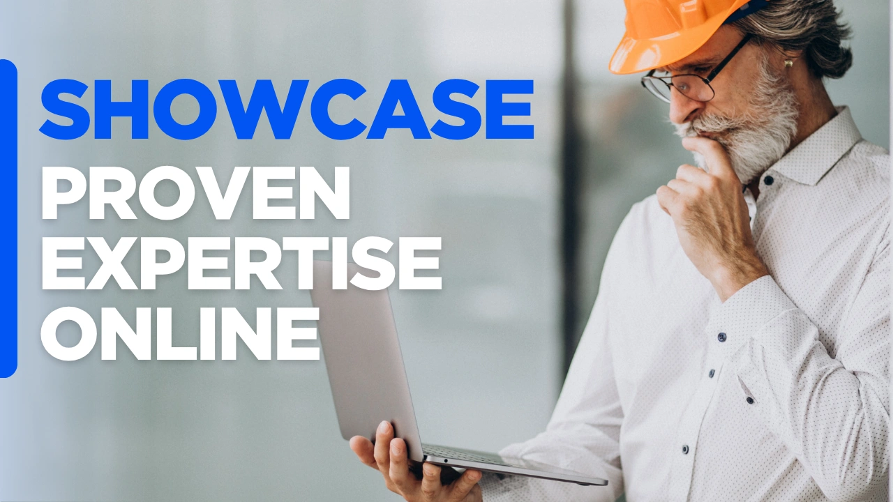 Contractor expertise website showcasing proven construction expertise online through informative services, project experience, and professional website design.