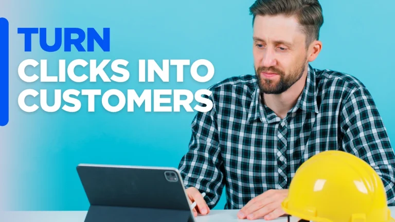 Contractor website improvements that turn clicks into customers with a custom designed background.